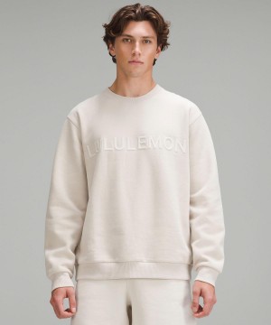 Sweats À Capuche Et Sweatshirts Lululemon Steady State Crew Homme Beige Blanche | FR_LuLu28552