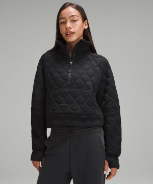 Sweats À Capuche Et Sweatshirts Lululemon Scuba Oversized Quilted Half Zip Femme Noir | FR_LuLu61133