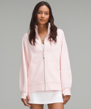 Sweats À Capuche Et Sweatshirts Lululemon Scuba Oversized Funnel-Neck Full-Zip Femme Rose | FR_LuLu72106