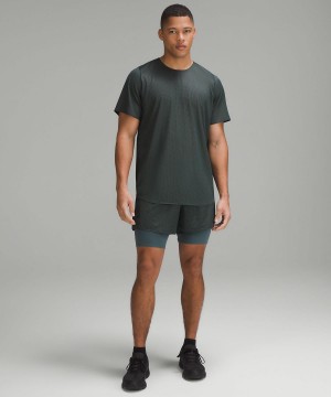 T Shirts Lululemon Grid Mesh Short-Sleeve Homme Grise | FR_LuLu86556