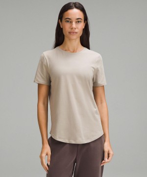 T Shirts Lululemon Love Curved-Hem Crewneck Femme Grise | FR_LuLu15437