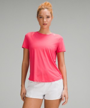 T Shirts Lululemon Sculpt Short-Sleeve Femme Rose | FR_LuLu62455