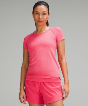 T Shirts Lululemon Swiftly Tech Short-Sleeve 2.0 Femme Rose | FR_LuLu85349