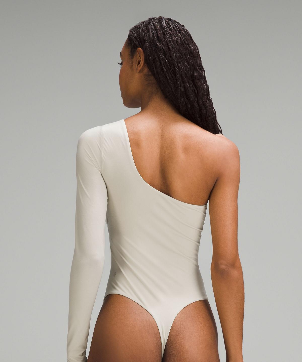 Body Lululemon Wundermost Ultra-Soft Nulu Long-Sleeve One-Shoulder Femme Blanche | FR_LuLu27194