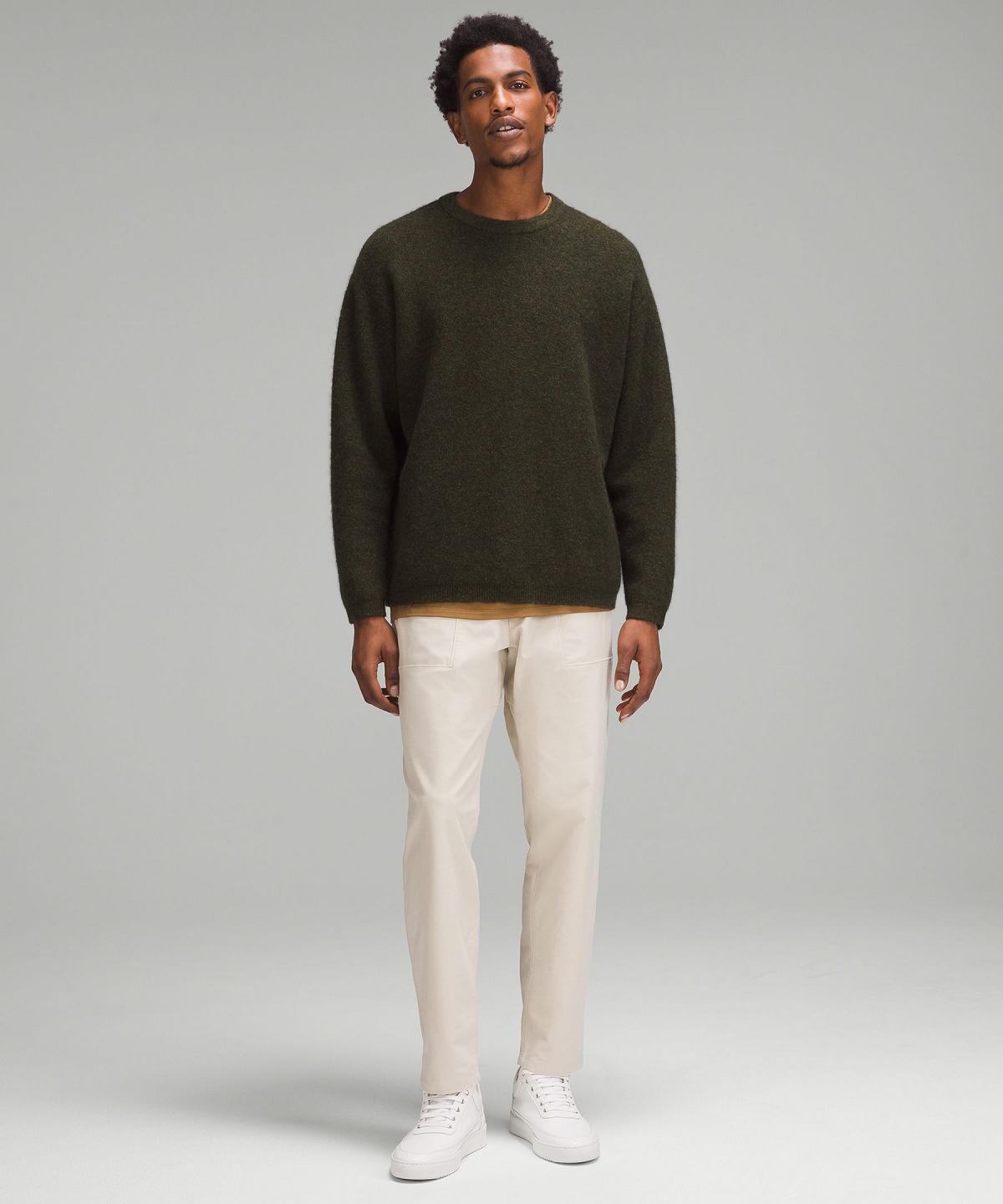 Chandails Lululemon Alpaca Wool-Blend Crewneck Homme Vert | FR_LuLu77743