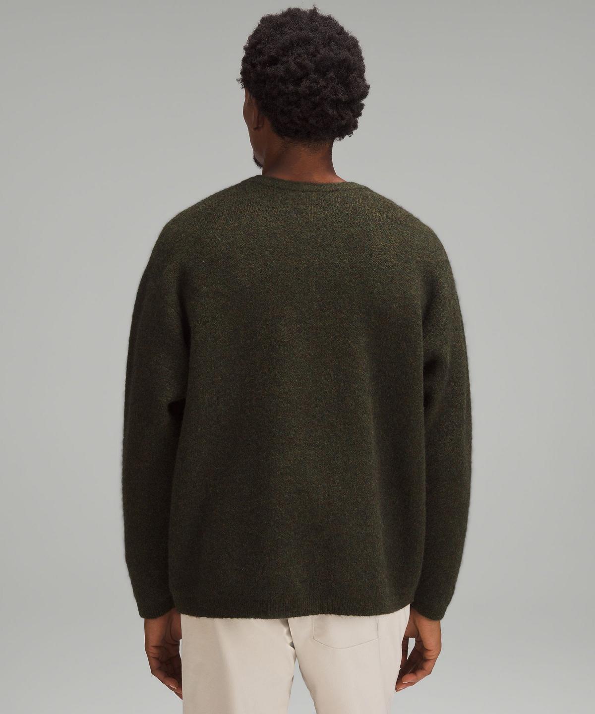 Chandails Lululemon Alpaca Wool-Blend Crewneck Homme Vert | FR_LuLu77743