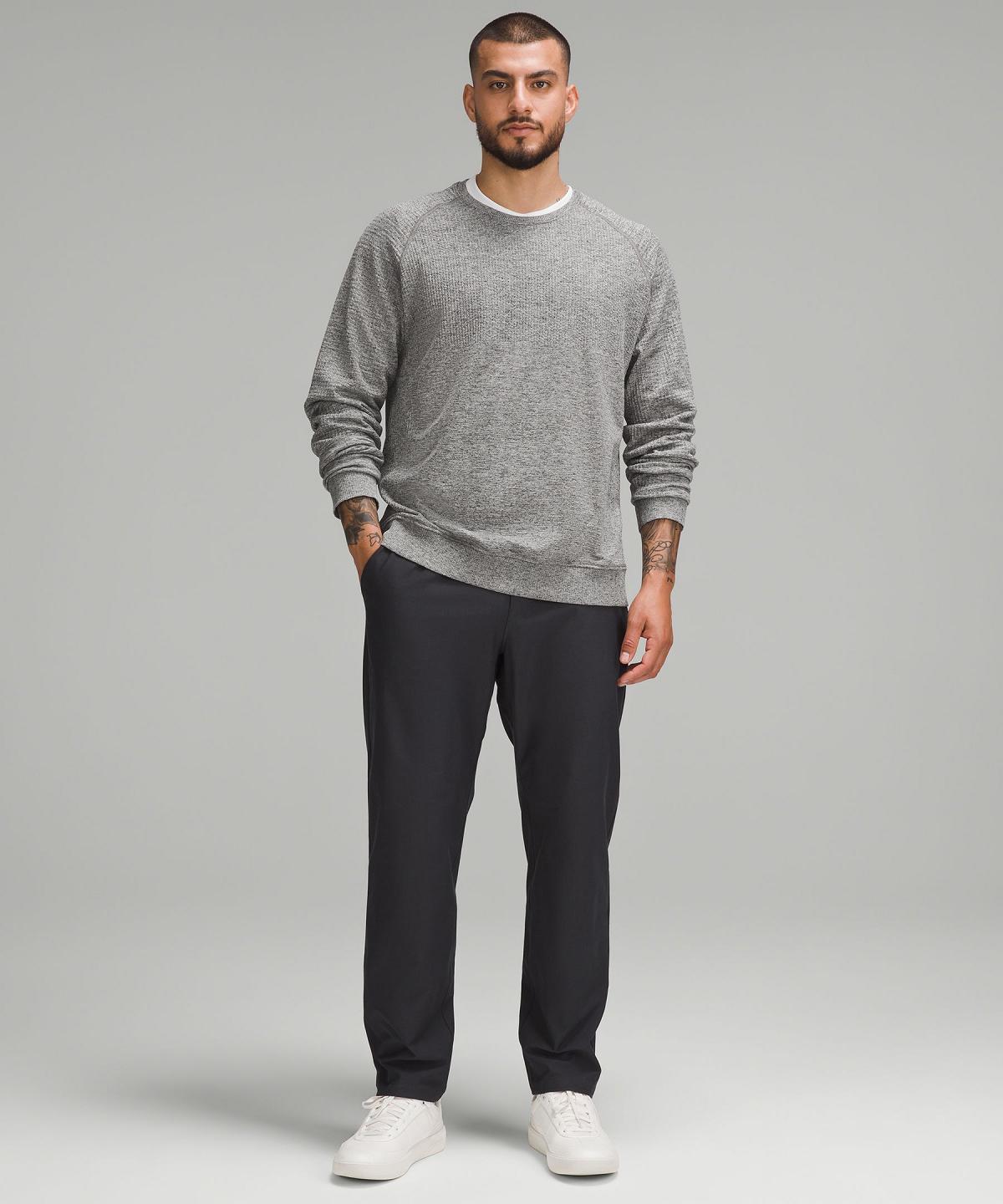 Chandails Lululemon Engineered Warmth Long-Sleeve Crew Homme Grise Noir | FR_LuLu45671