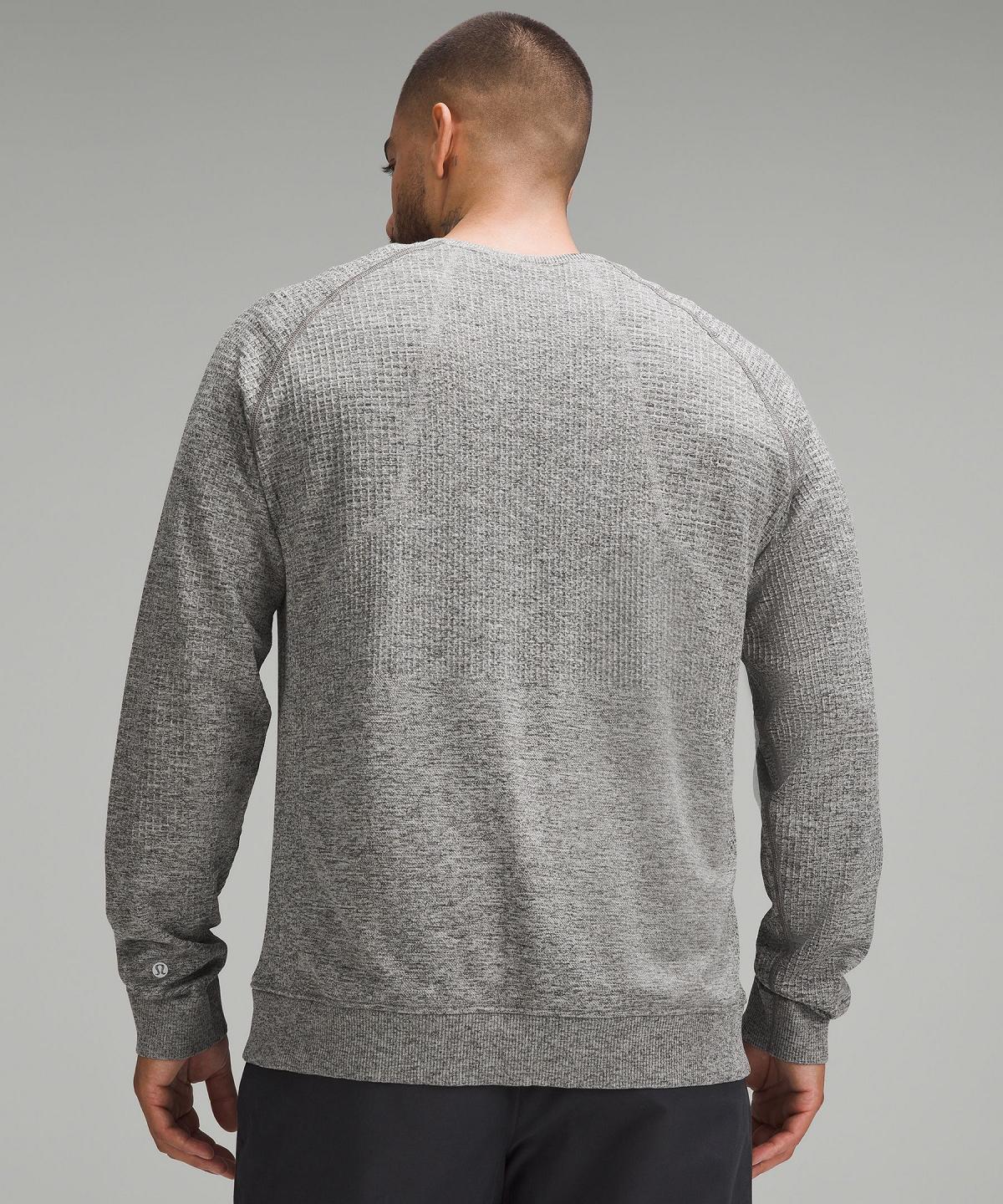 Chandails Lululemon Engineered Warmth Long-Sleeve Crew Homme Grise Noir | FR_LuLu45671