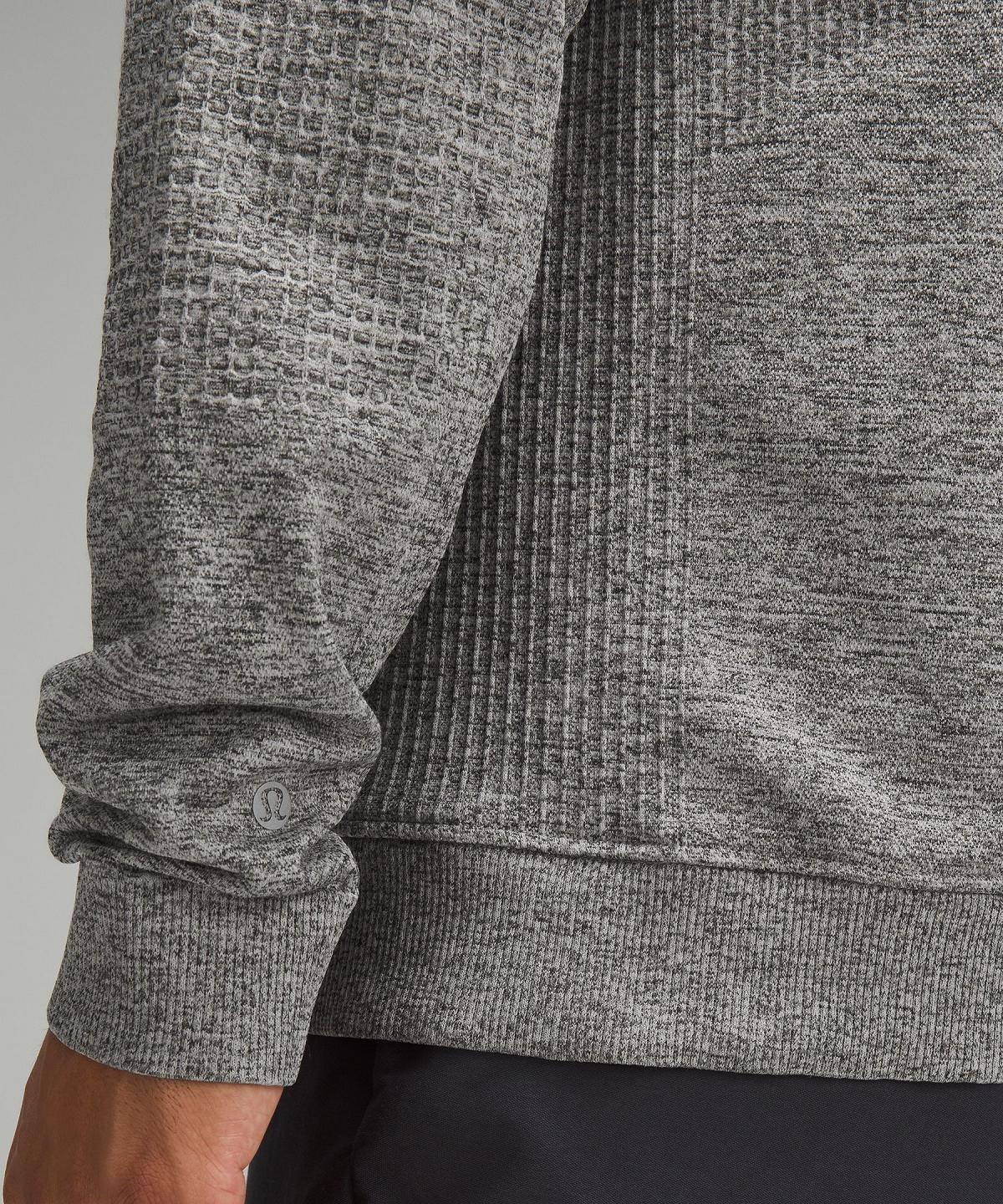 Chandails Lululemon Engineered Warmth Long-Sleeve Crew Homme Grise Noir | FR_LuLu45671