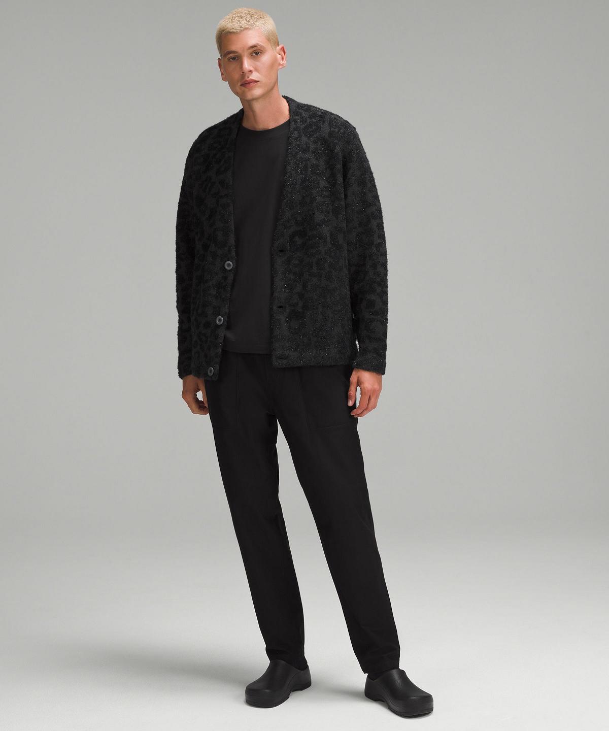 Chandails Lululemon Wool-Blend Jacquard Cardigan Homme Noir | FR_LuLu88597