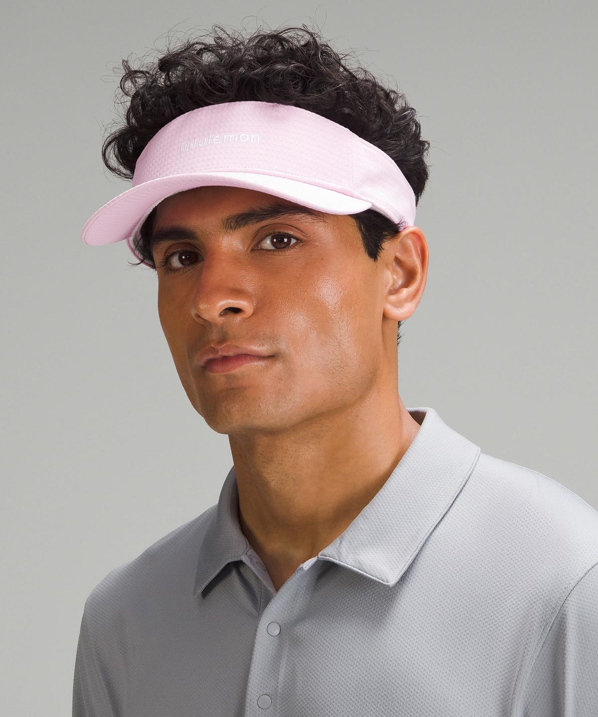 Chapeaux Lululemon Removable Sweatband All-Sport Visor Homme Rose | FR_LuLu22699