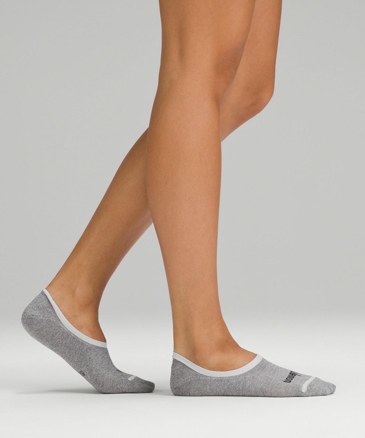 Chaussette Lululemon Daily Stride Comfort No-Show Femme Blanche Grise Noir | FR_LuLu33114