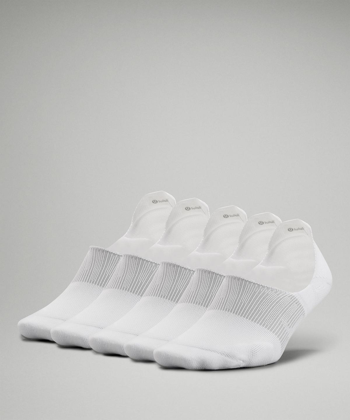 Chaussette Lululemon Power Stride No-Showwith Active Grip Femme Blanche Grise | FR_LuLu32875