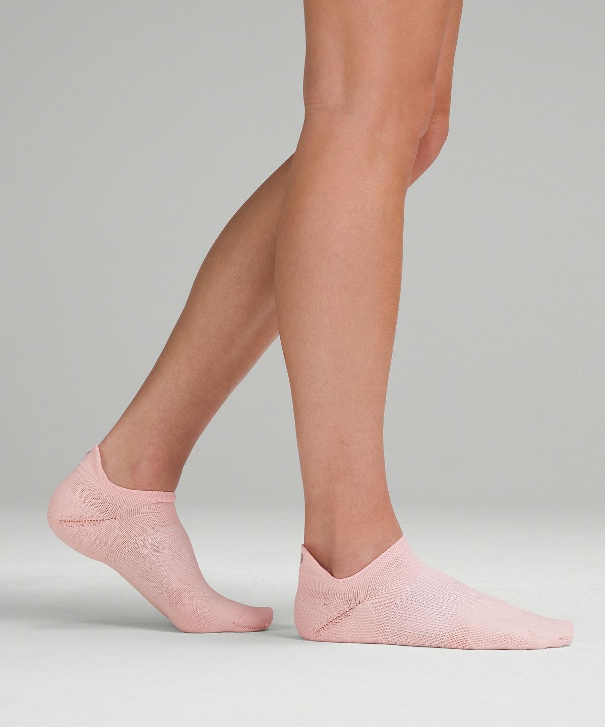 Chaussette Lululemon Power Stride Tab Femme Blanche Bleu Rose | FR_LuLu44011