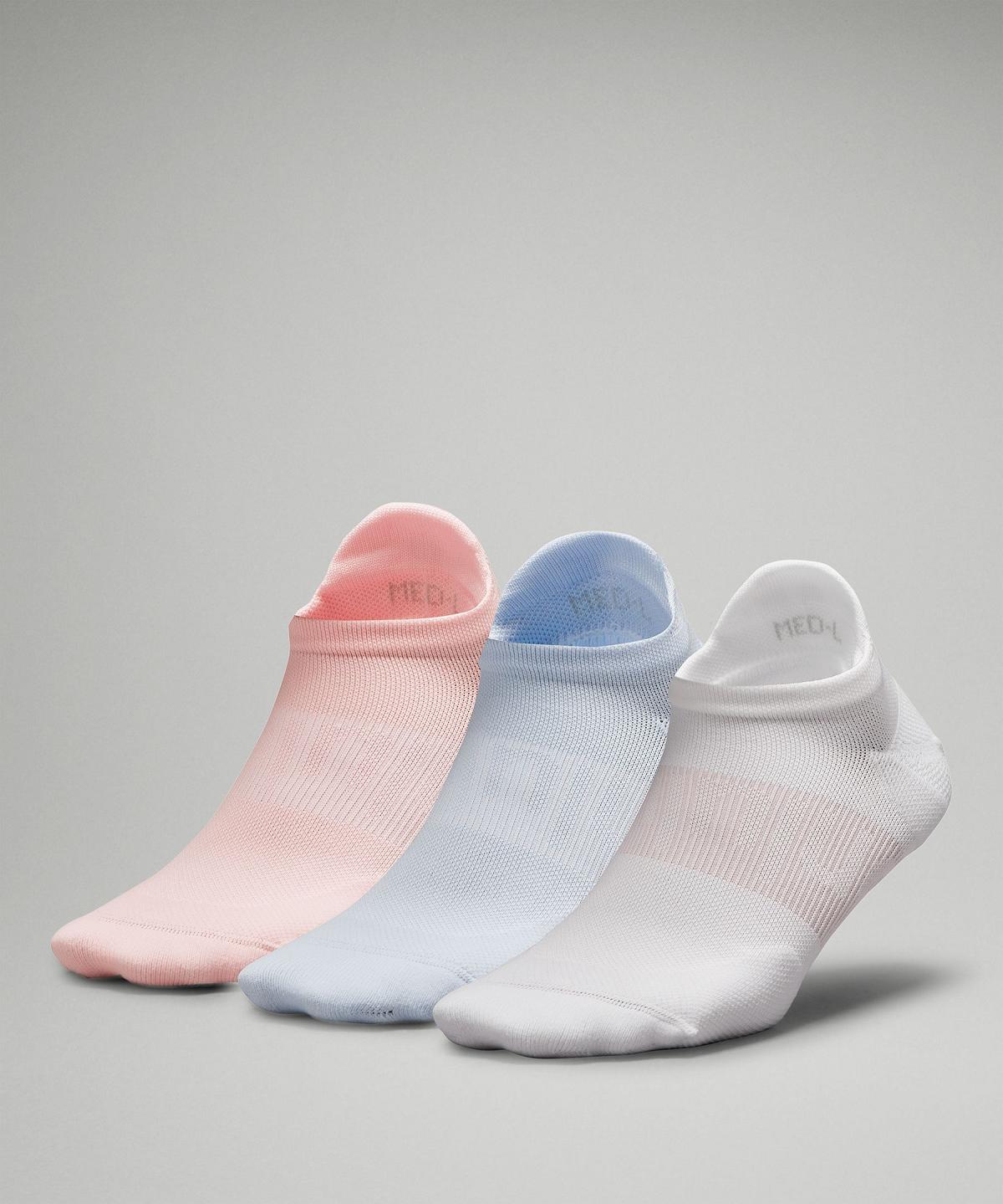 Chaussette Lululemon Power Stride Tab Femme Blanche Bleu Rose | FR_LuLu44011