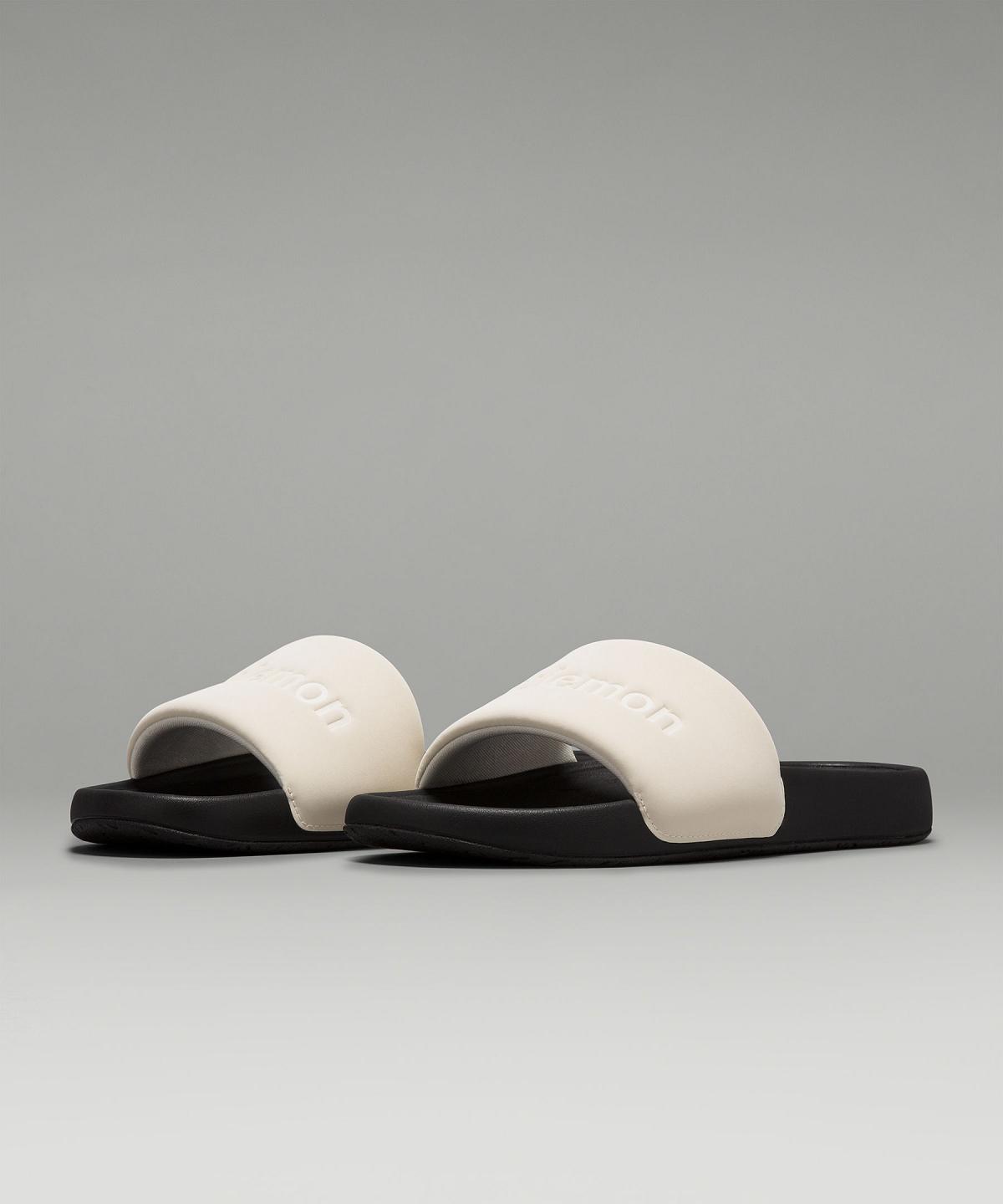 Chaussure Lululemon Restfeel Women's Slide Femme Noir Blanche | FR_LuLu67379