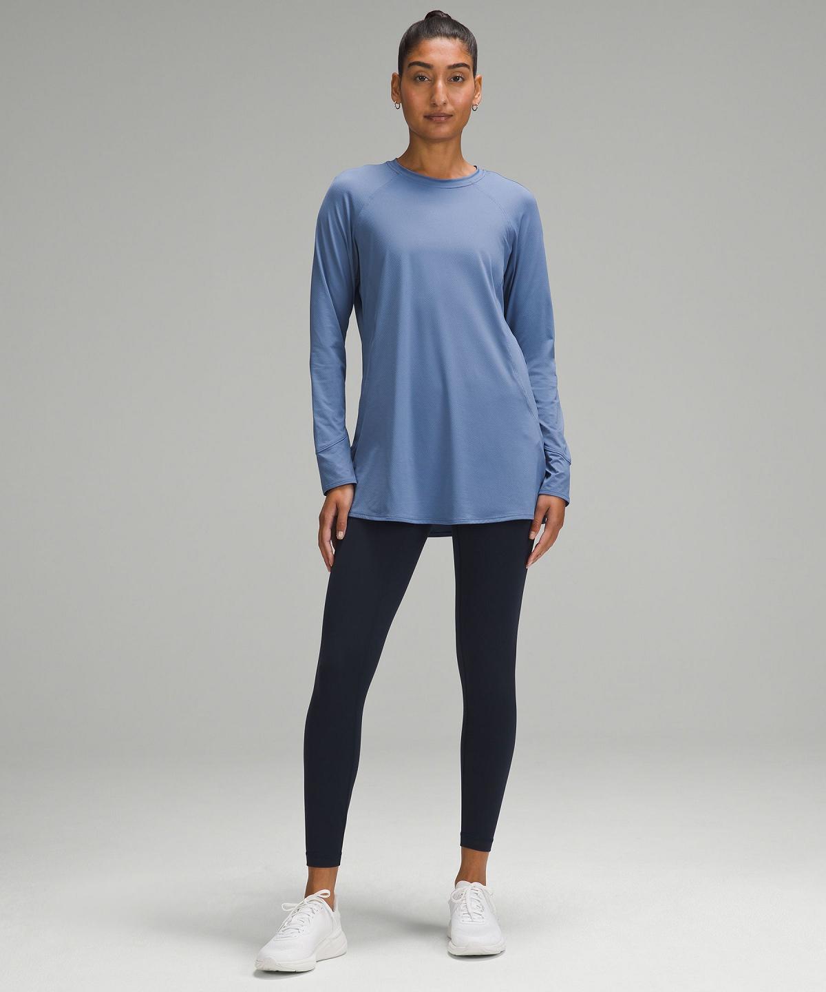 Chemise À Manches Longues Lululemon Abrasion-Resistant High-Coverage Femme Bleu | FR_LuLu55792