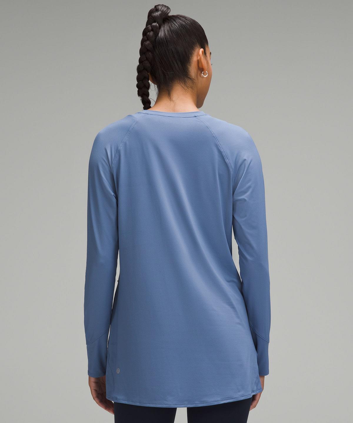 Chemise À Manches Longues Lululemon Abrasion-Resistant High-Coverage Femme Bleu | FR_LuLu55792