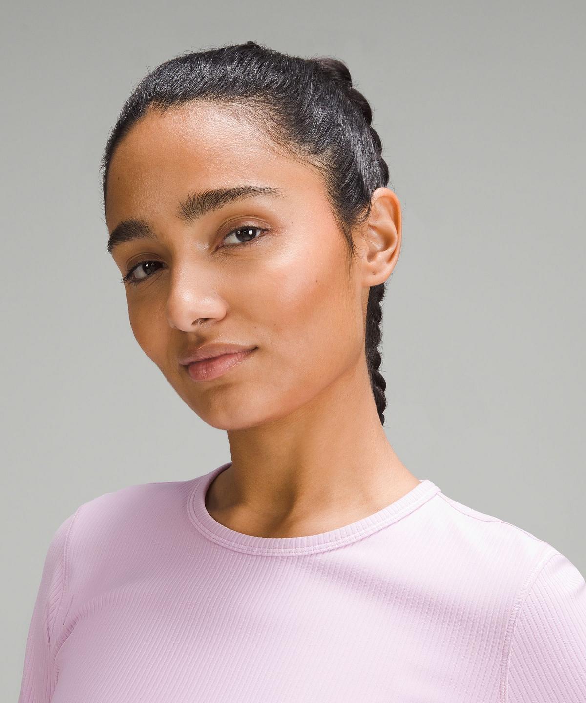 Chemise À Manches Longues Lululemon All It Takes Ribbed Nulu Femme Rose | FR_LuLu59800