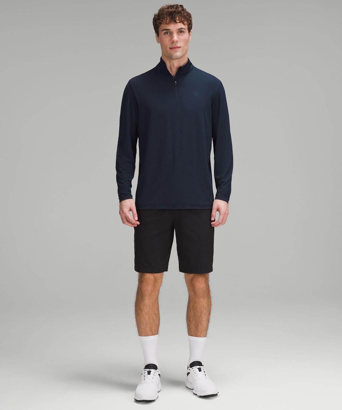 Chemise À Manches Longues Lululemon Golf Half Zip Homme Bleu Marine | FR_LuLu66194