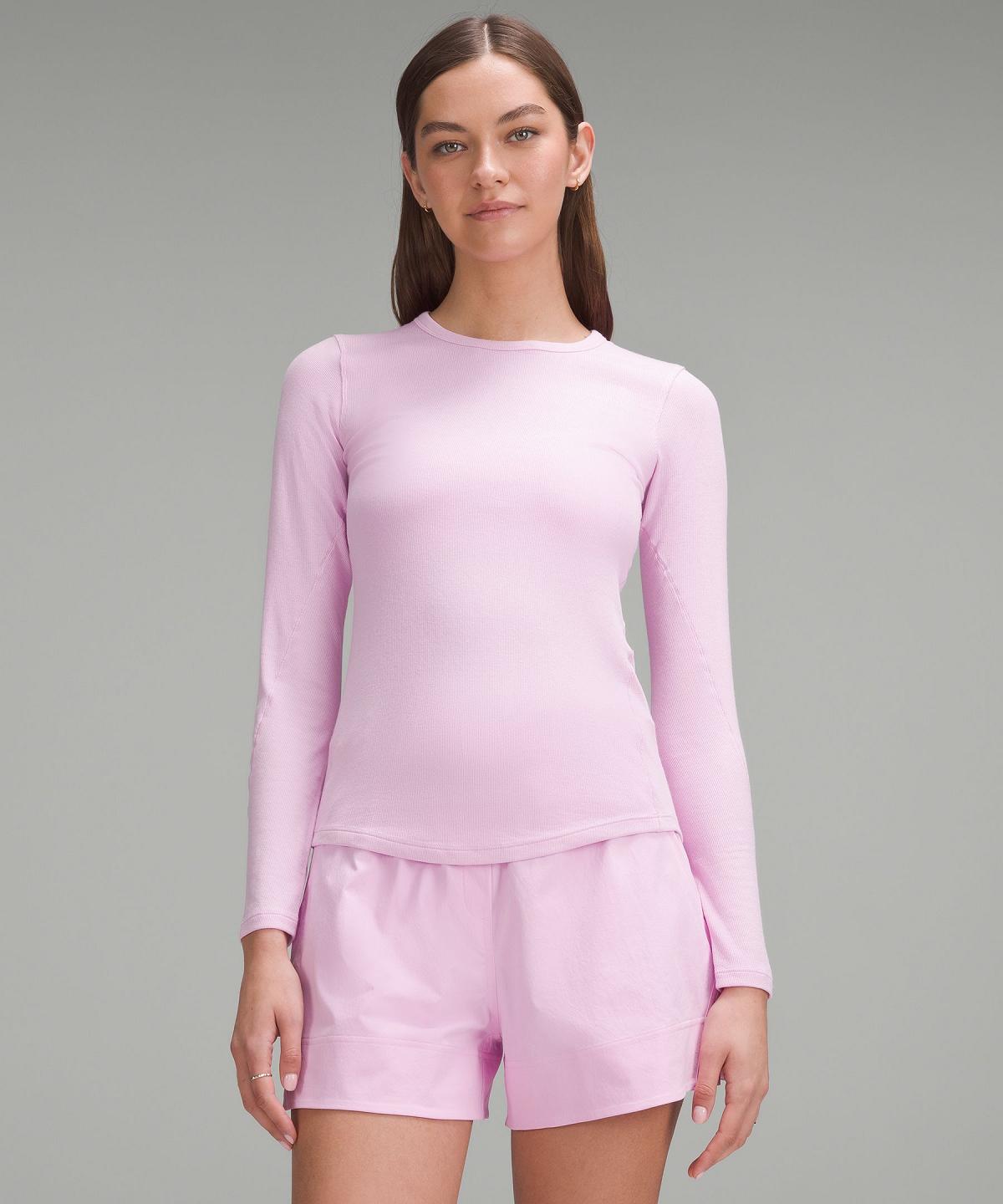 Chemise À Manches Longues Lululemon Hold Tight Femme Rose | FR_LuLu37929