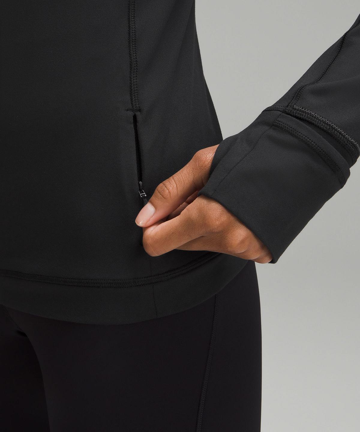 Chemise À Manches Longues Lululemon It's Rulu Half Zip Femme Noir | FR_LuLu38704