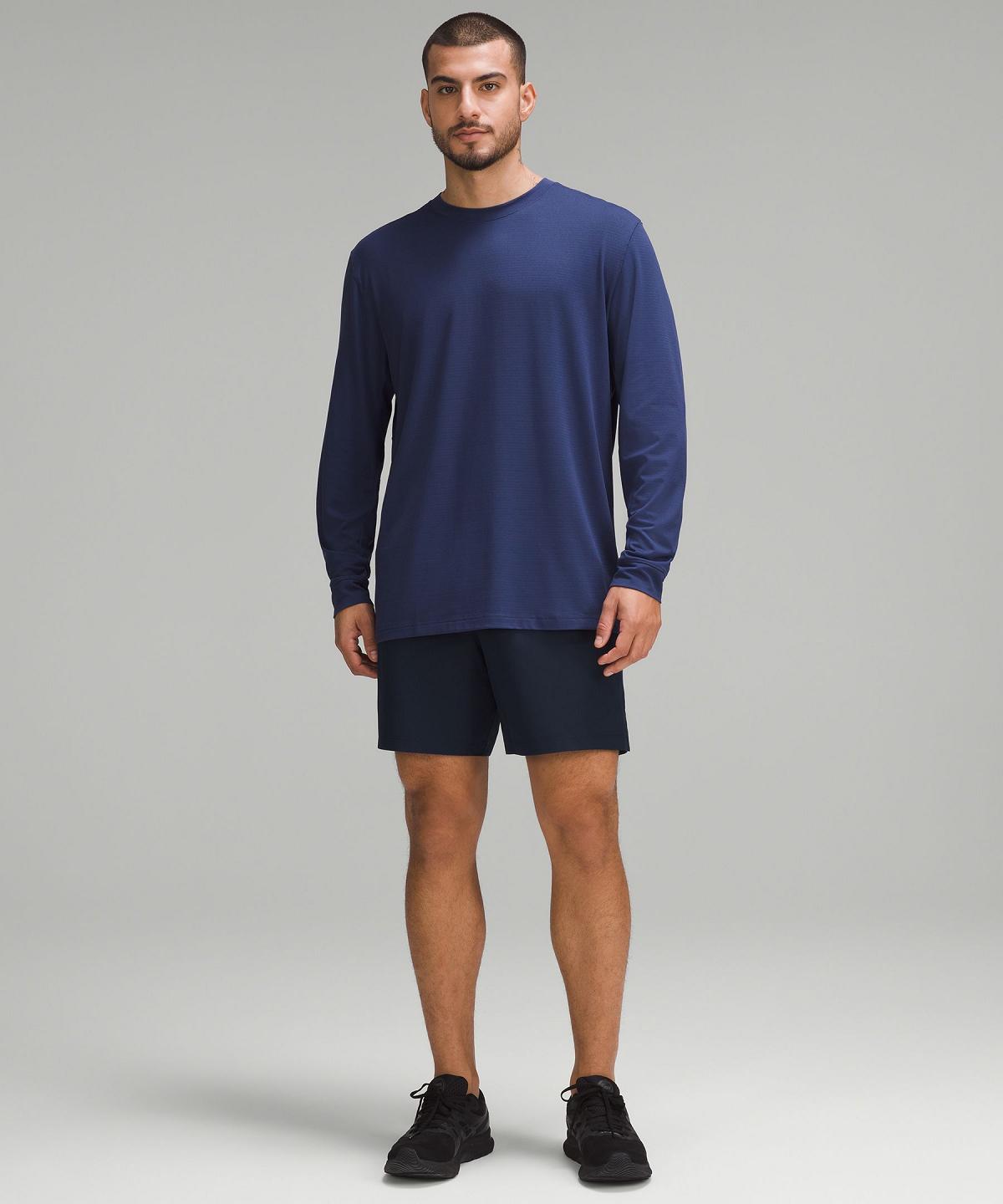 Chemise À Manches Longues Lululemon License to Train Relaxed-Fit Homme Bleu | FR_LuLu97414