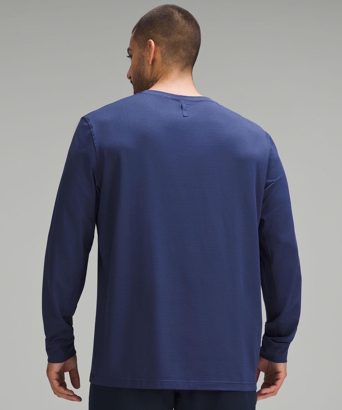 Chemise À Manches Longues Lululemon License to Train Relaxed-Fit Homme Bleu | FR_LuLu97414