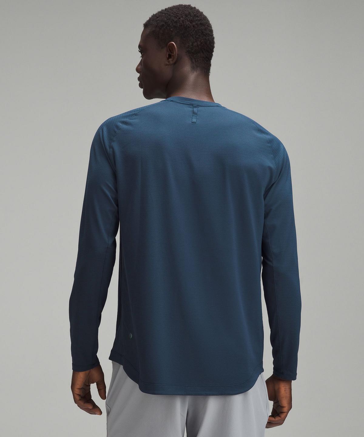 Chemise À Manches Longues Lululemon License to Train Homme Bleu Marine | FR_LuLu96992