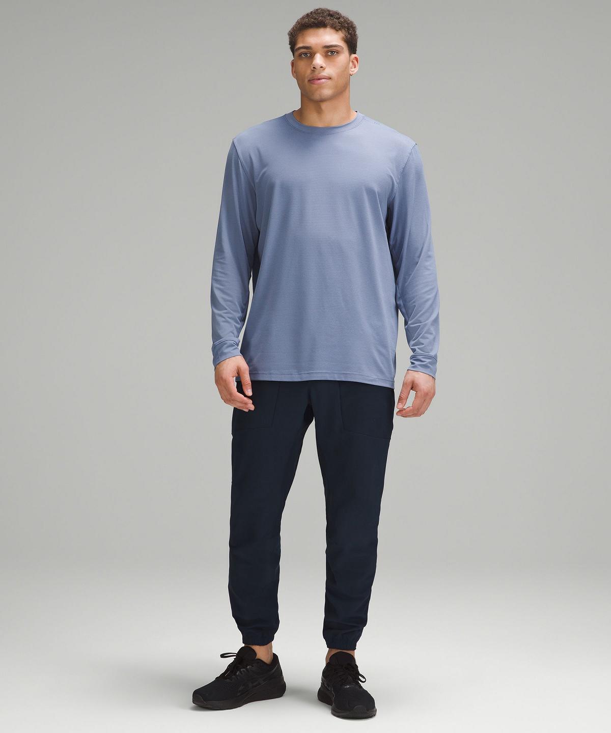 Chemise À Manches Longues Lululemon License to Train Relaxed-Fit Homme Bleu | FR_LuLu81333