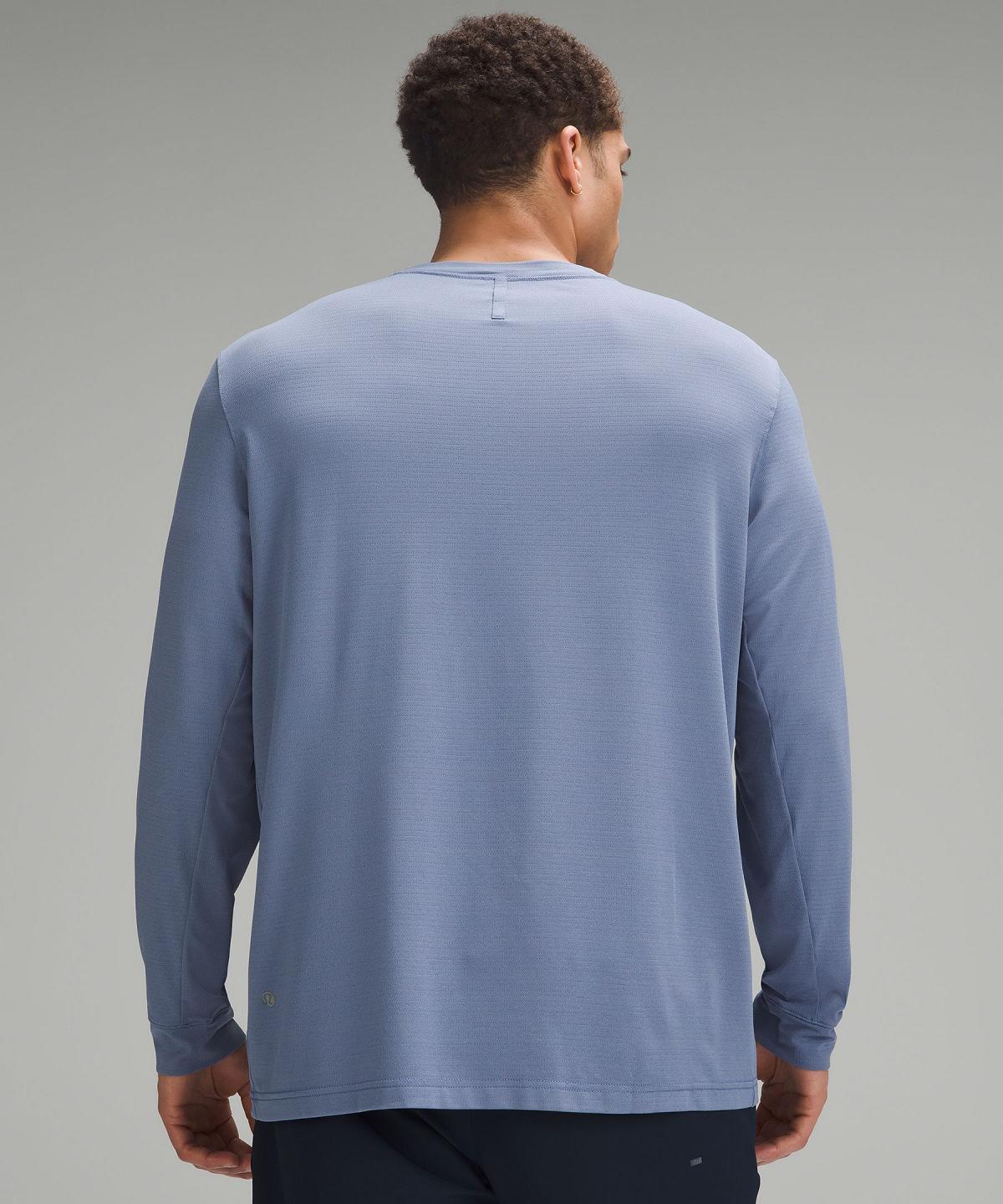 Chemise À Manches Longues Lululemon License to Train Relaxed-Fit Homme Bleu | FR_LuLu81333