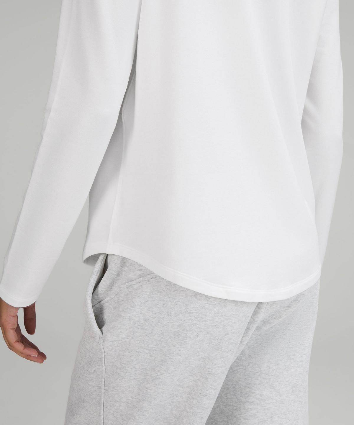 Chemise À Manches Longues Lululemon Love Modal Fleece Femme Blanche | FR_LuLu70165