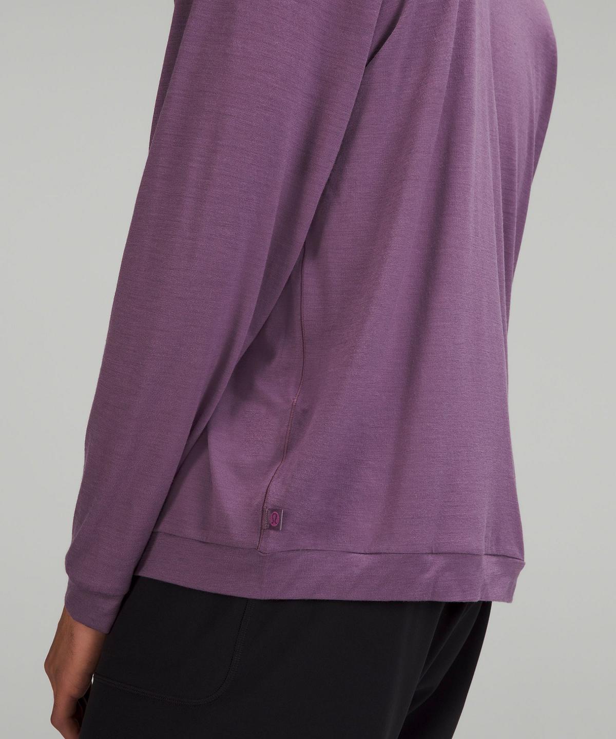 Chemise À Manches Longues Lululemon Merino Wool-Blend Homme Violette | FR_LuLu88825