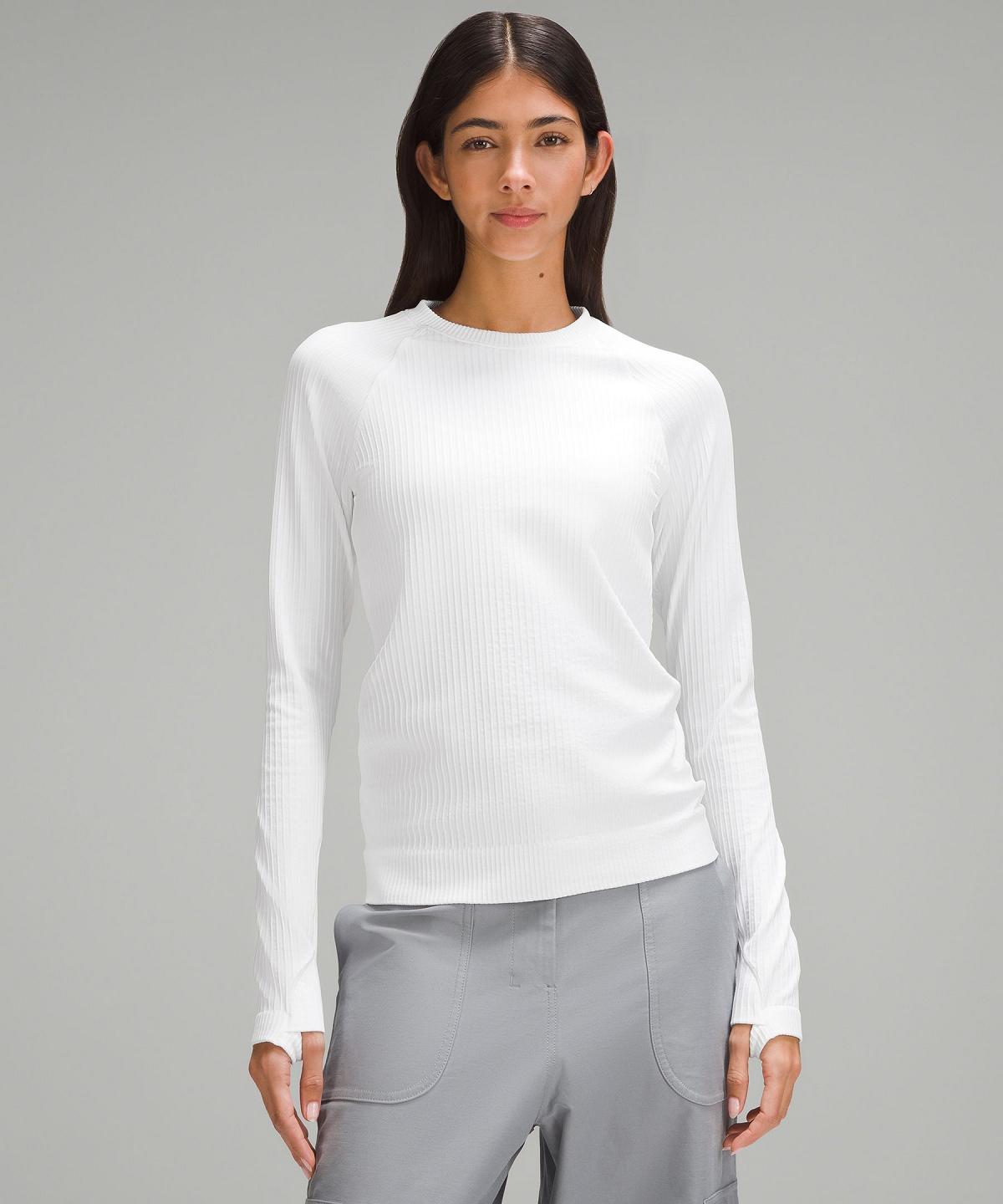 Chemise À Manches Longues Lululemon Rest Less Pullover Femme Blanche | FR_LuLu82456