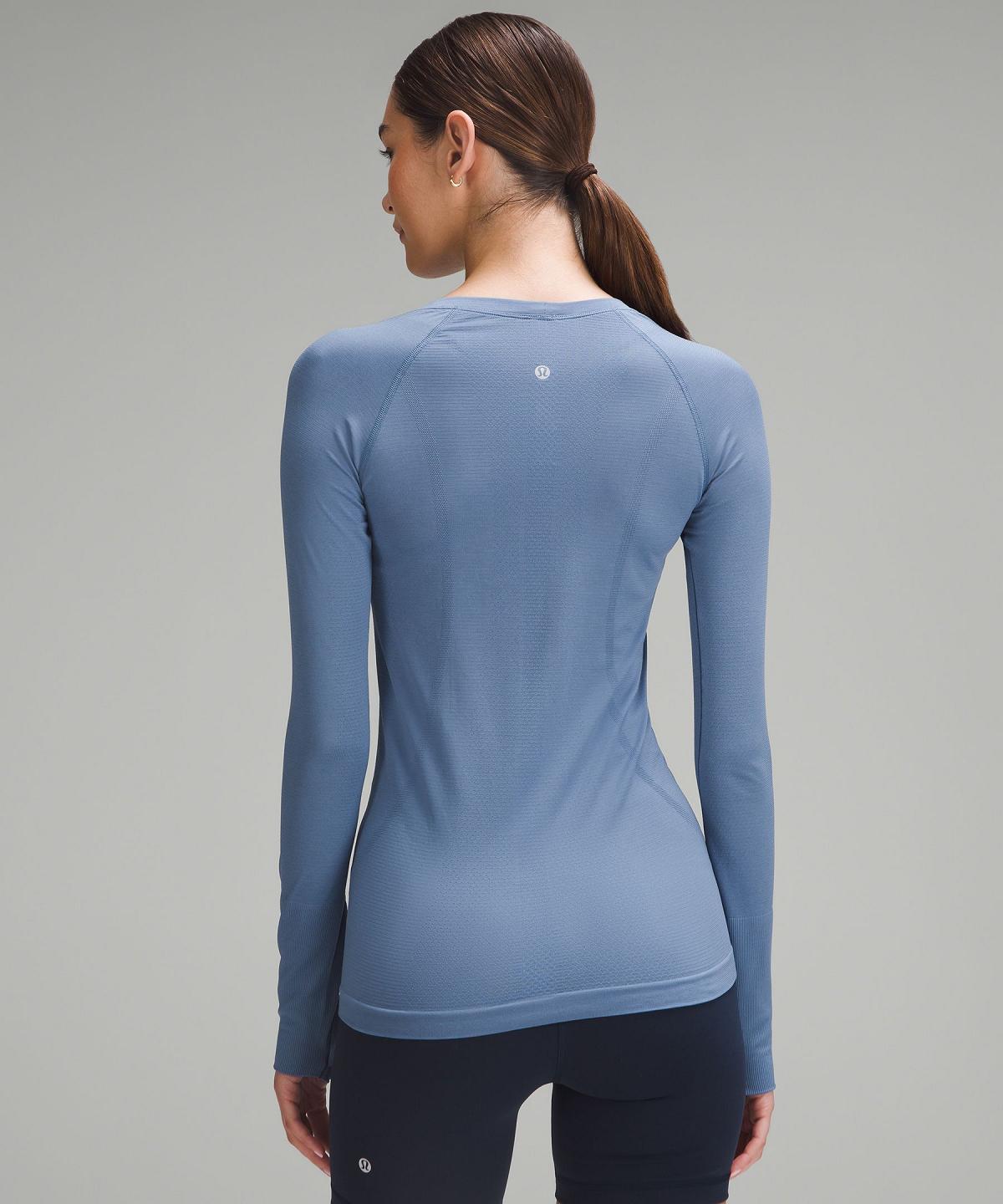 Chemise À Manches Longues Lululemon Swiftly Tech 2.0 Femme Bleu | FR_LuLu46992