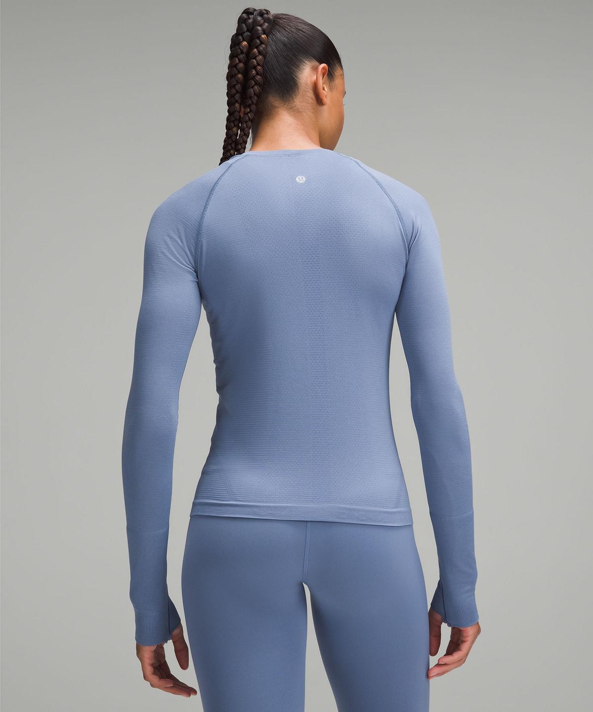 Chemise À Manches Longues Lululemon Swiftly Tech 2.0 Femme Bleu | FR_LuLu34869