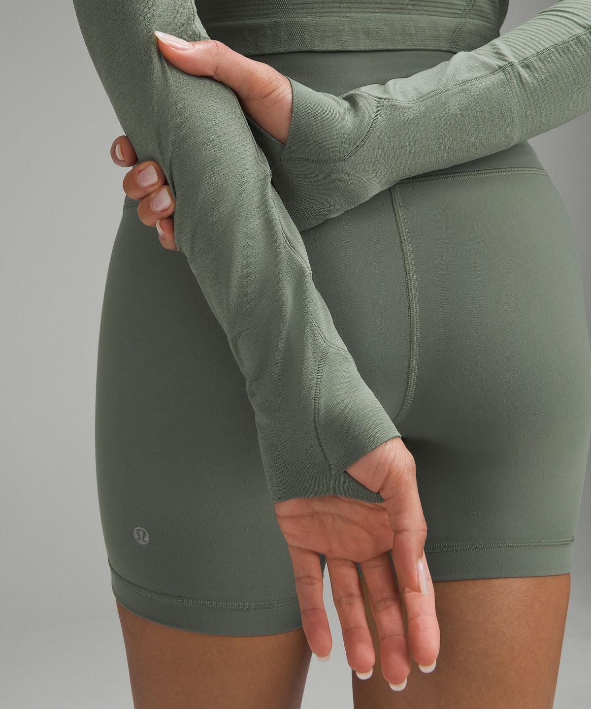 Chemise À Manches Longues Lululemon Swiftly Tech Cropped 2.0 Femme Vert | FR_LuLu61957