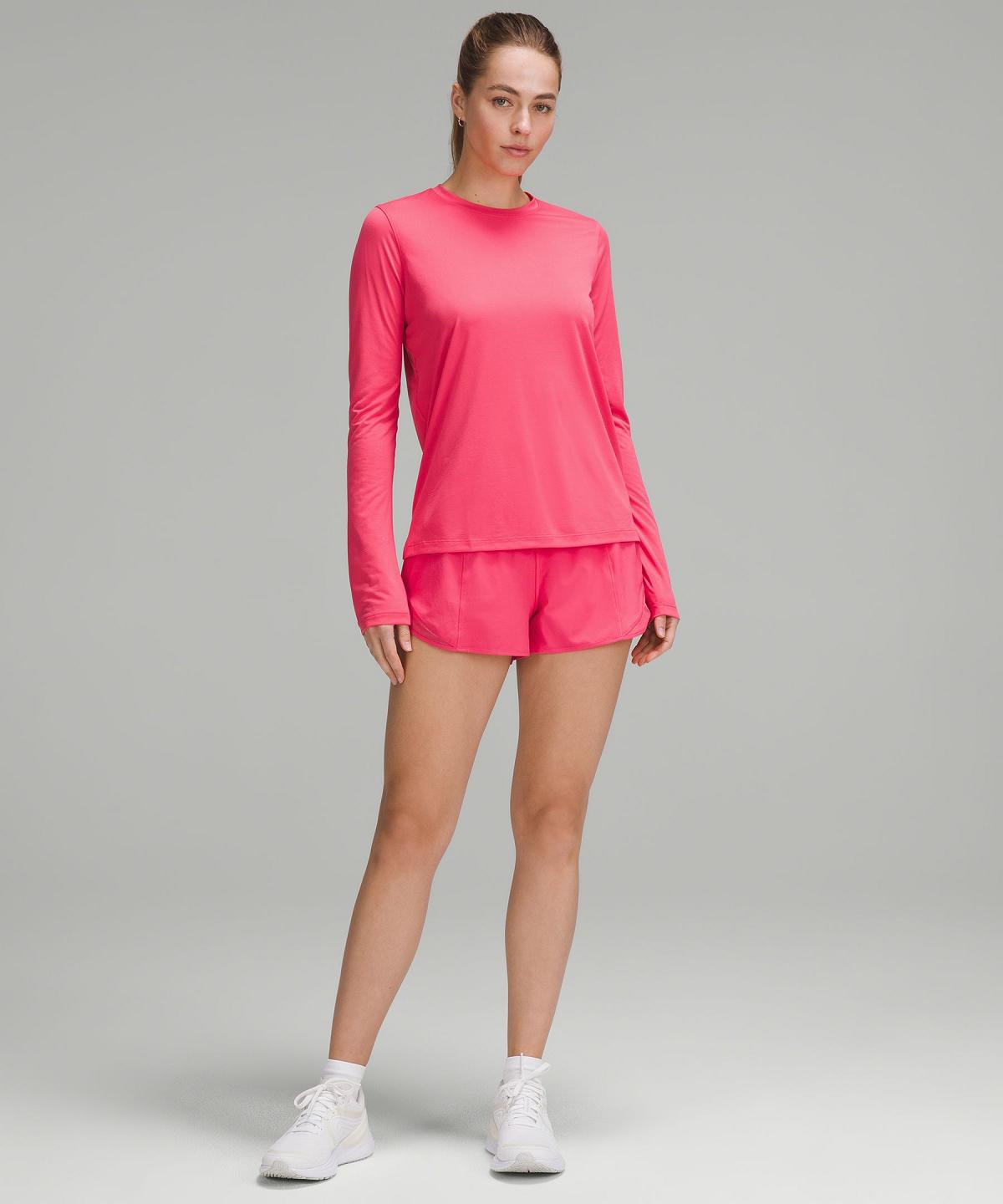 Chemise À Manches Longues Lululemon Ultralight Hip-Length Femme Rose | FR_LuLu70359