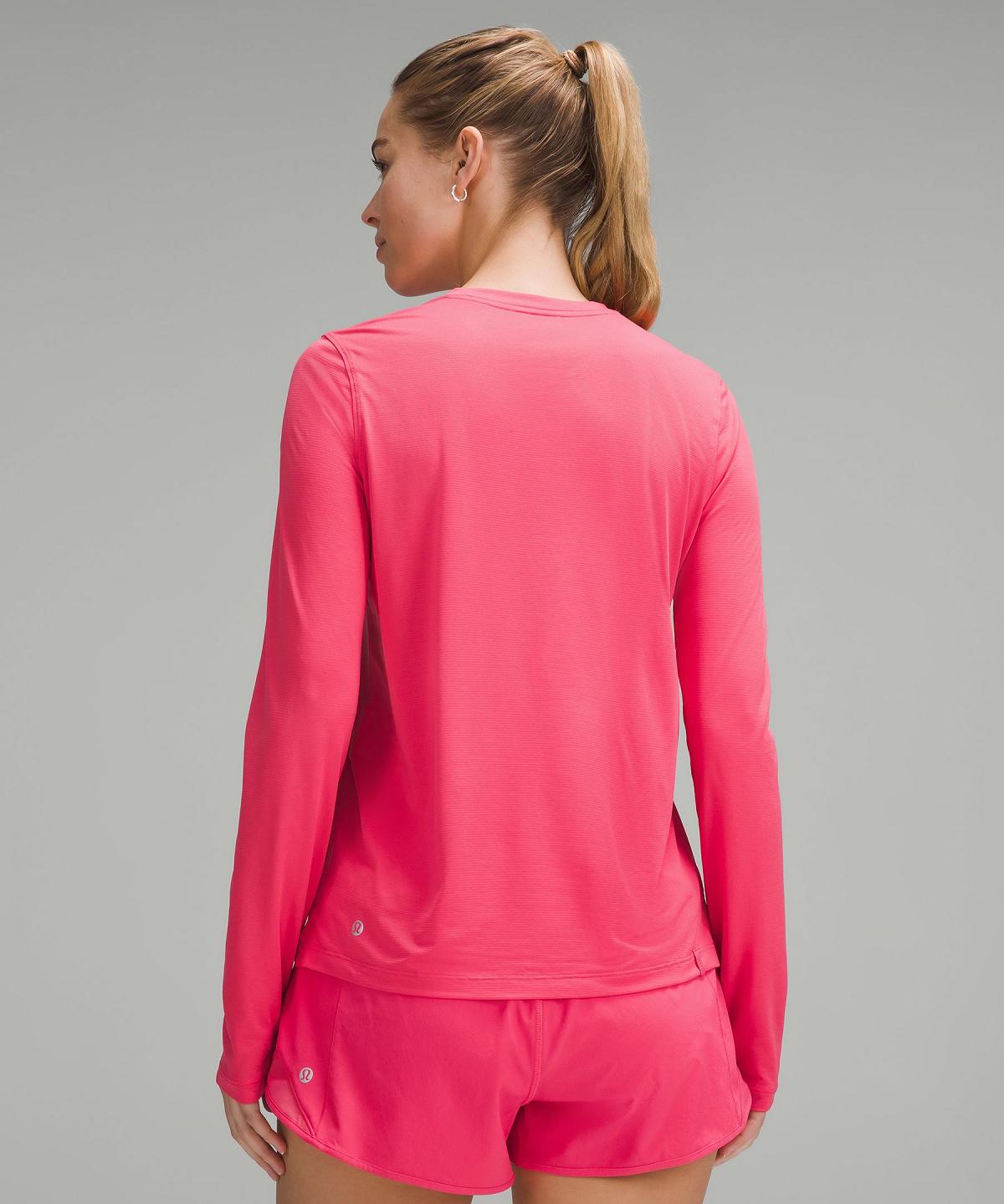 Chemise À Manches Longues Lululemon Ultralight Hip-Length Femme Rose | FR_LuLu70359