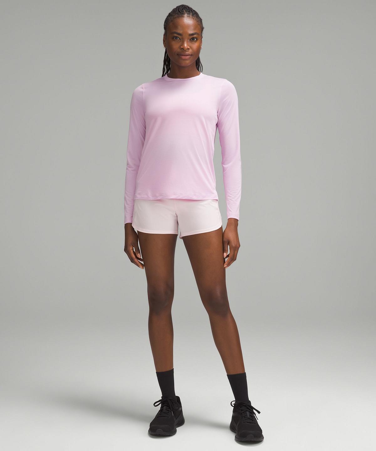 Chemise À Manches Longues Lululemon Ultralight Hip-Length Femme Rose | FR_LuLu86343