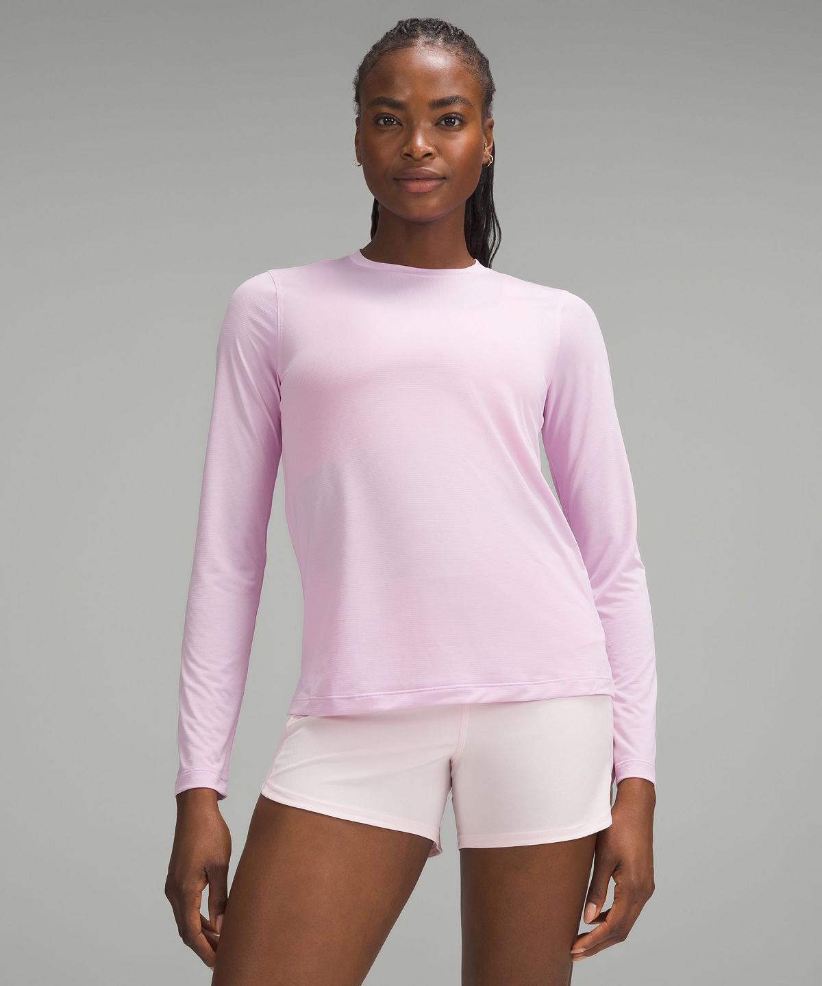 Chemise À Manches Longues Lululemon Ultralight Hip-Length Femme Rose | FR_LuLu86343