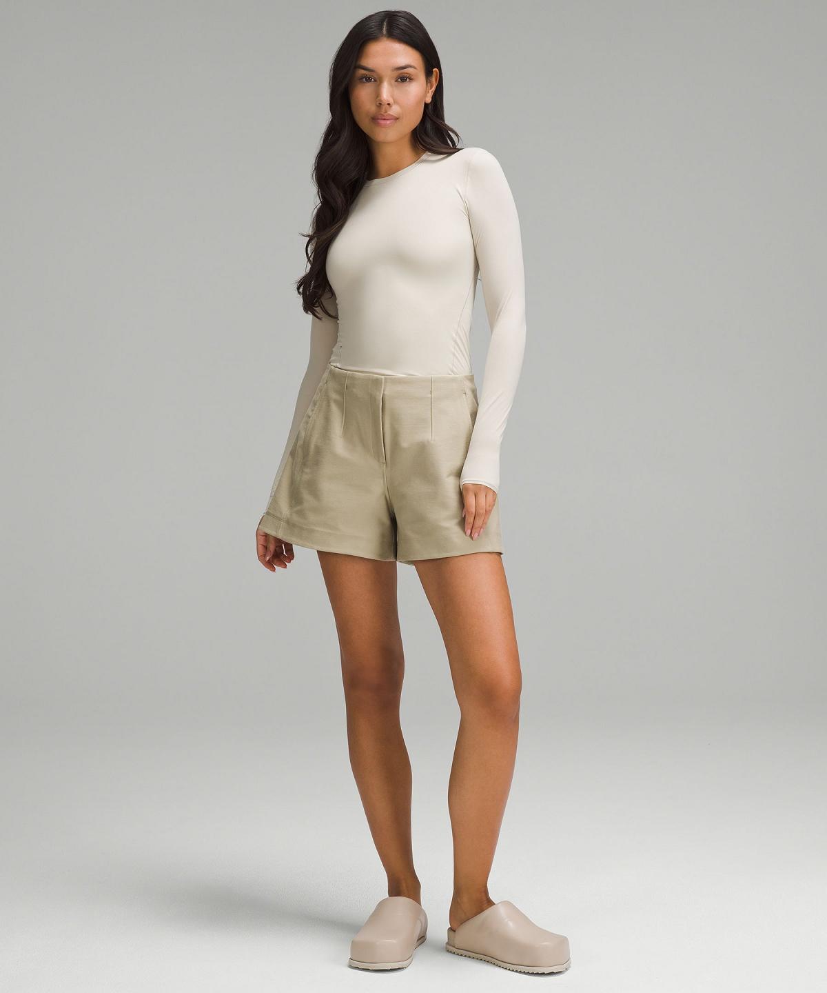 Chemise À Manches Longues Lululemon Wundermost Ultra-Soft Nulu Crewneck Femme Blanche | FR_LuLu41163