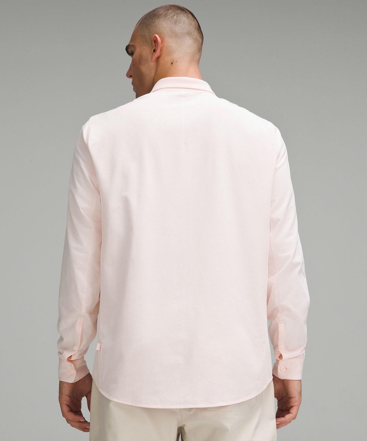 Chemises Boutonnées Lululemon Commission Long-Sleeve Homme Blanche | FR_LuLu96310