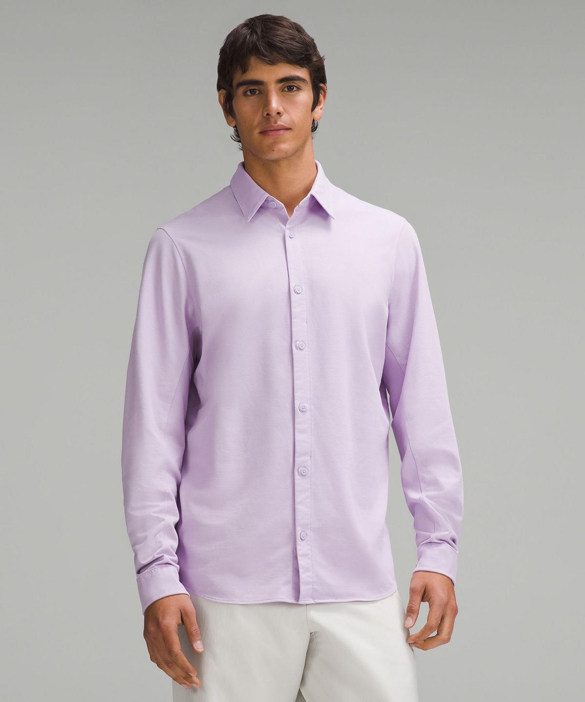 Chemises Boutonnées Lululemon Commission Long-Sleeve Homme Violette | FR_LuLu31002