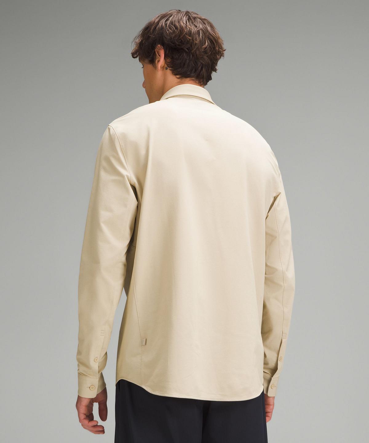 Chemises Boutonnées Lululemon Commission Long-Sleeve Homme Beige | FR_LuLu93450