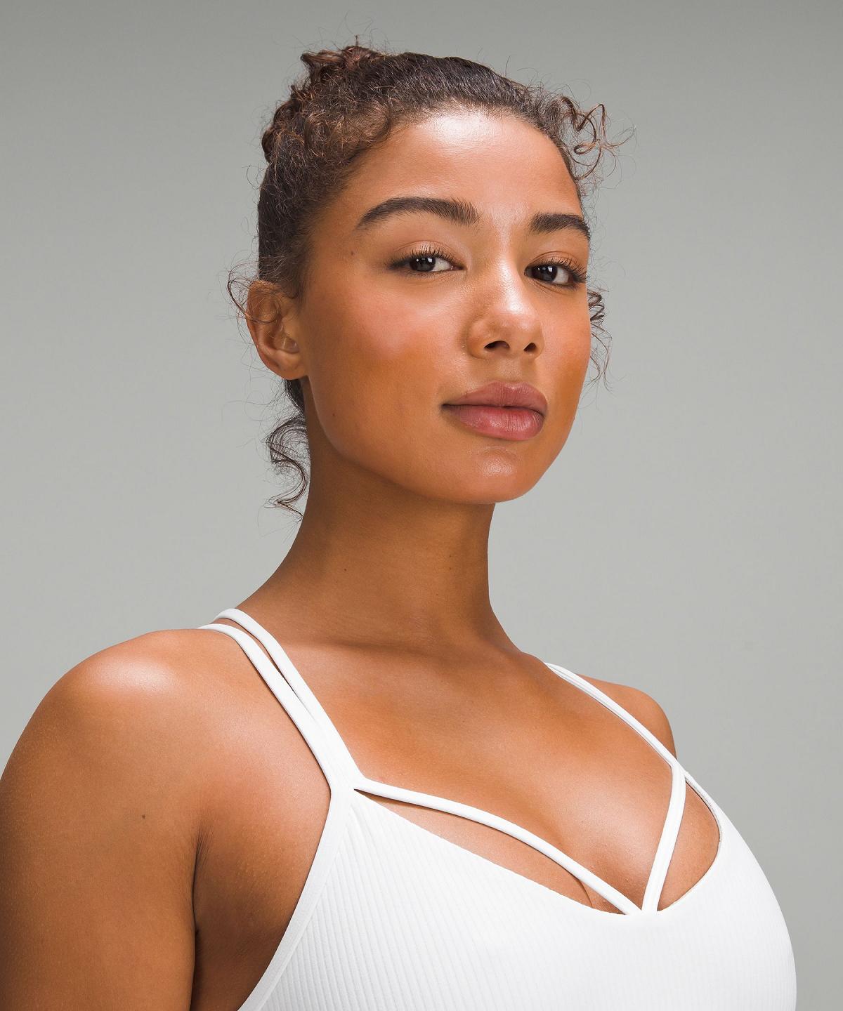 Chemises Lululemon Align™ Strappy Ribbed Femme Blanche | FR_LuLu46336