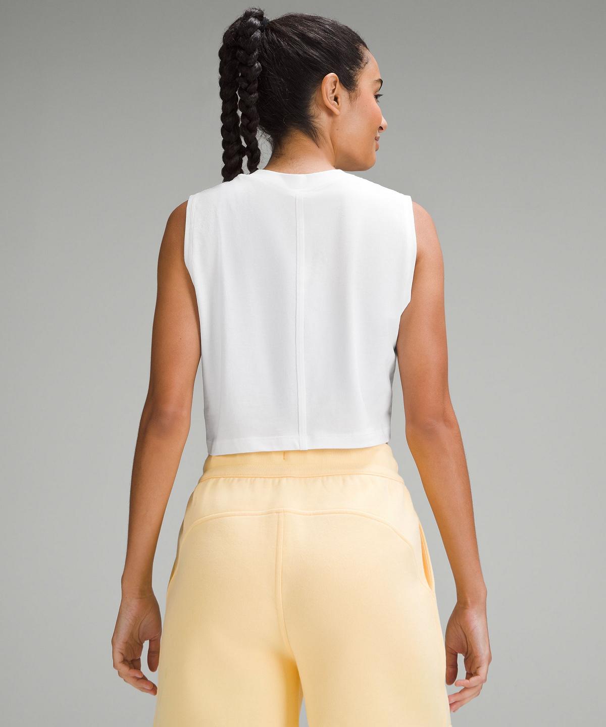 Chemises Lululemon All Yours Cropped Femme Blanche | FR_LuLu46110