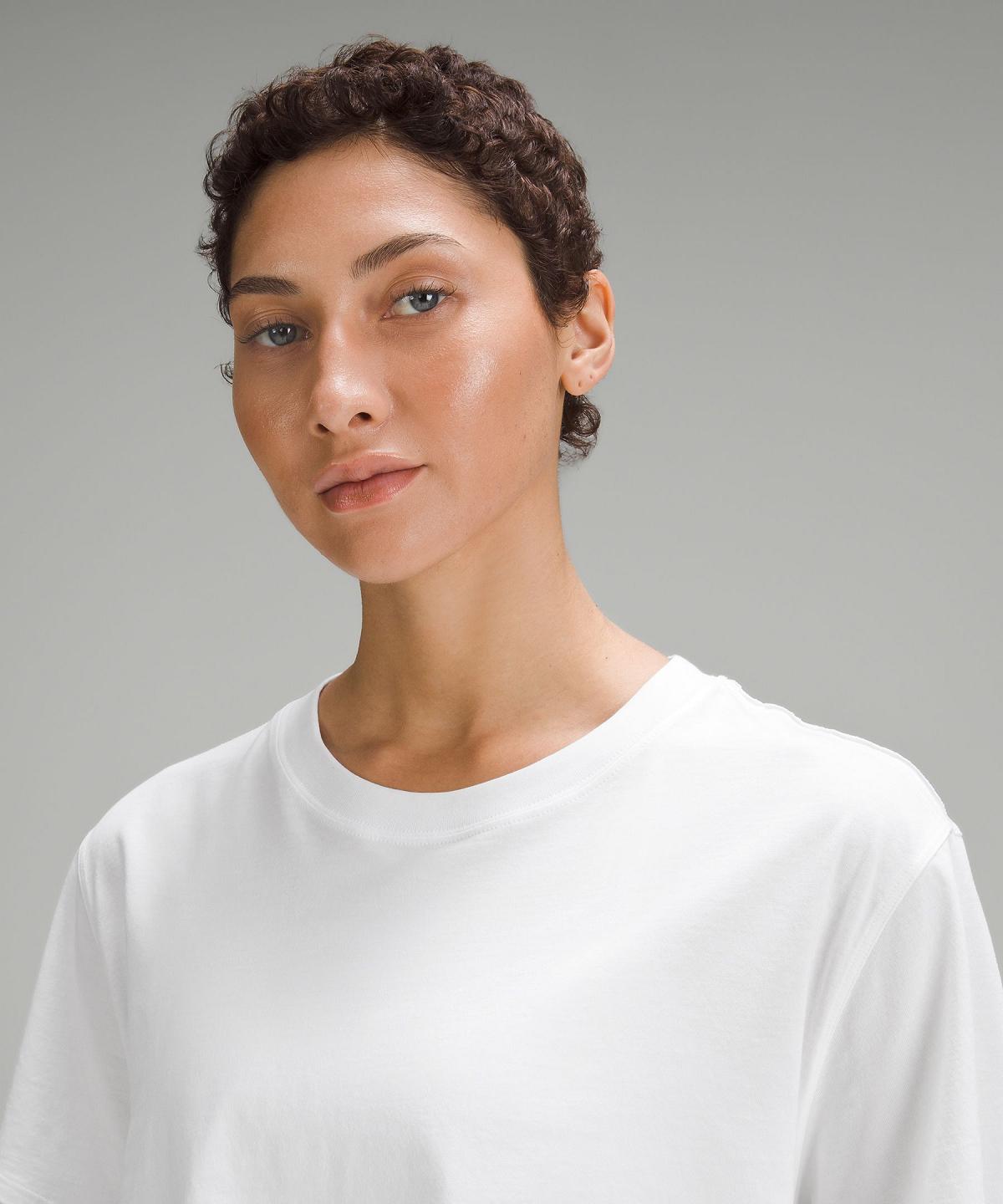 Chemises Lululemon All Yours Cropped T-Shirt Femme Blanche | FR_LuLu62636