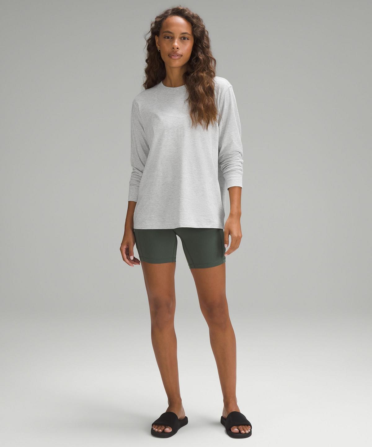 Chemises Lululemon All Yours Long-Sleeve Femme Grise Clair | FR_LuLu53077