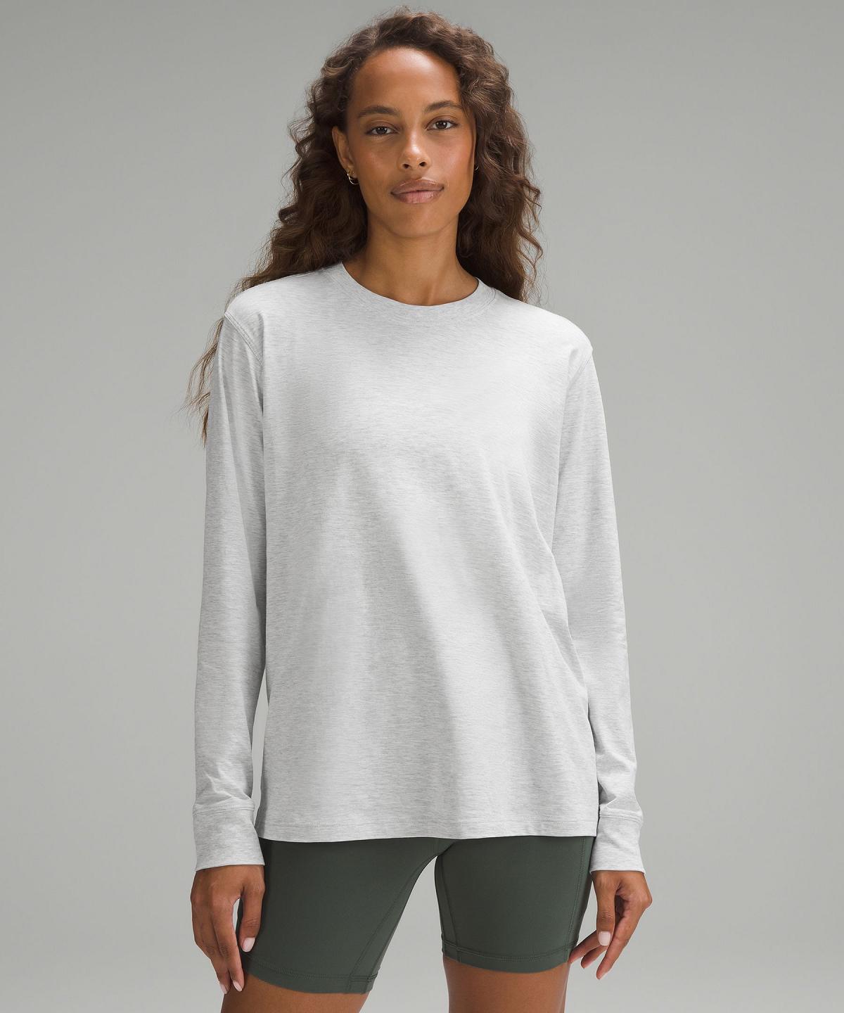 Chemises Lululemon All Yours Long-Sleeve Femme Grise Clair | FR_LuLu53077